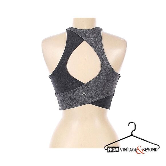 Lululemon x Soulcycle Back In Action Bra Heathered Gray 8 - Picture 2 of 3
